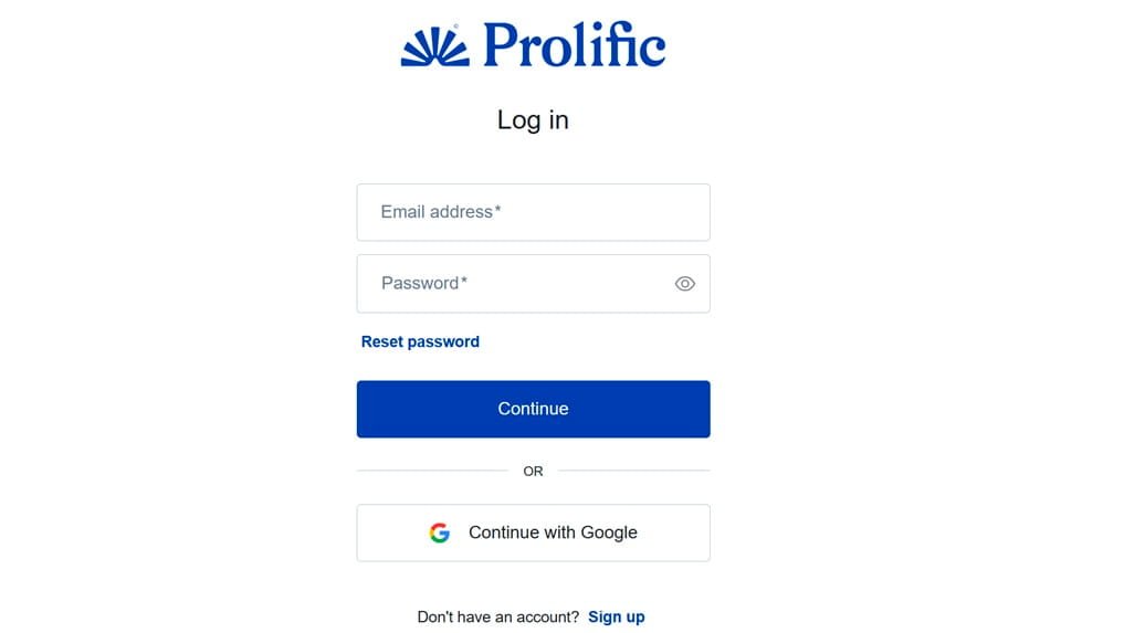 Prolific Login